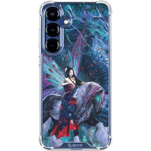 Ride of the Yokai Fairy and Dragon by Ruth Thompson Galaxy S25 Clear Case